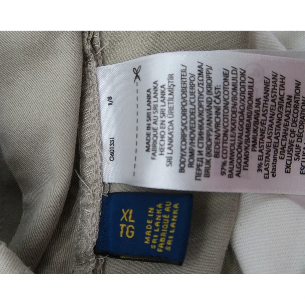 Polo Ralph Lauren Mens Stretch Classic Fit Elastic‎ Waist Khaki Shorts Tan XL